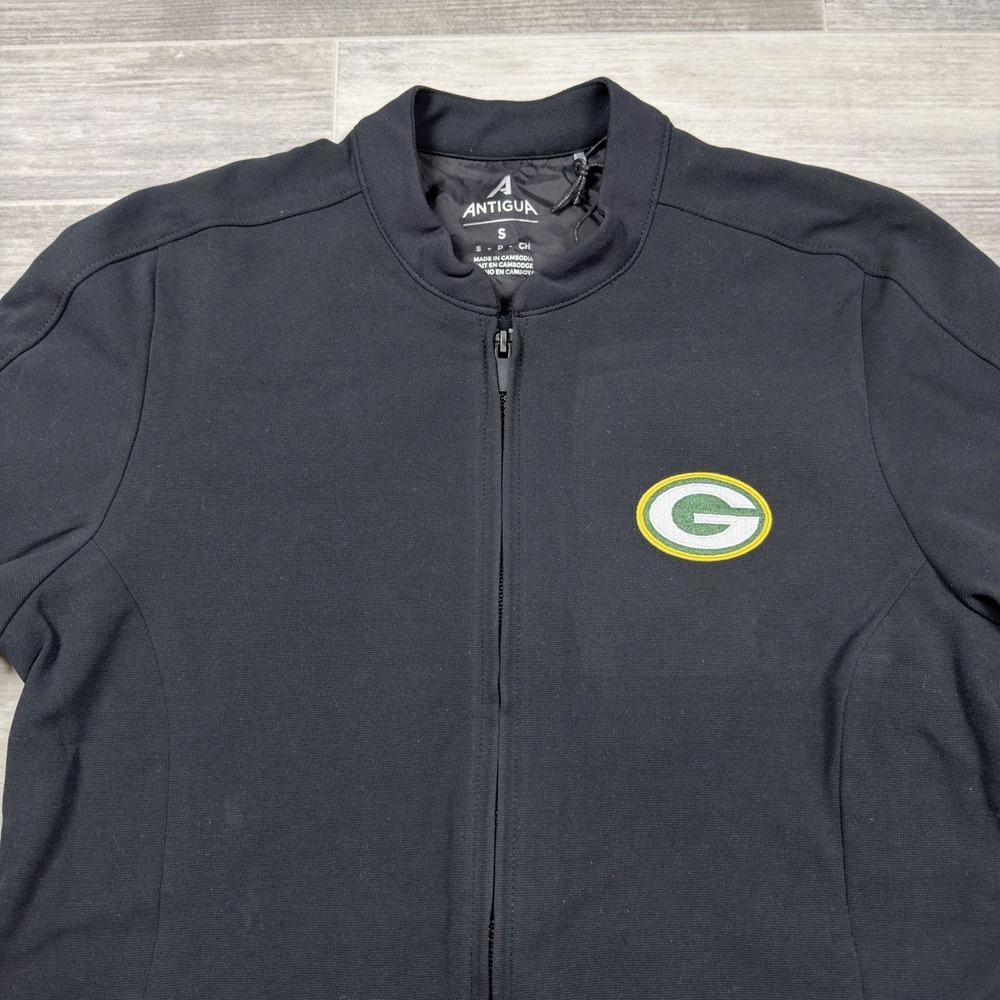 Green Bay Packers Antigua Black Regard Full-Zip Jacket Women's Small NFL New - Picture 8 of 9